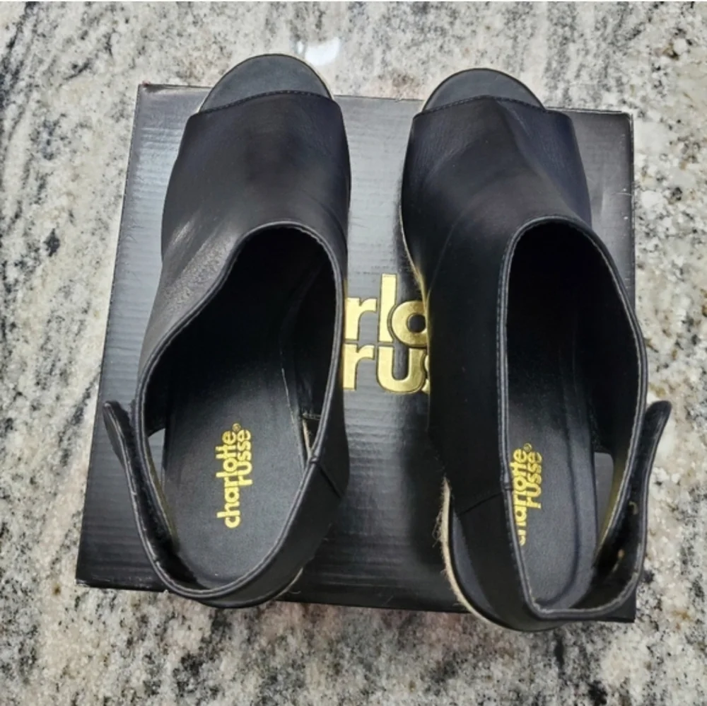 Charlotte Russe Black Wedges. Preloved!